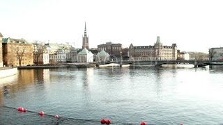 Gamla Stan Landscape (Stockholm). Stock Footage