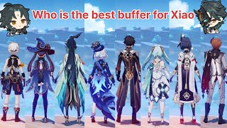 Who buffs Xiao the Most - Damage Comparison - [ Genshin Impact ]