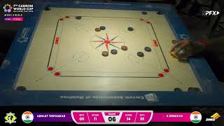 MENS SINGLE | SEMI FINAL | K.SRINIVAS (IND) vs ABHIJIT TRIPANKAR (IND) || 7th Carrom World Cup 2025