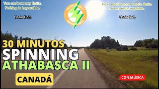 Ejercicios en Bicicleta, 30 Minutos de Spinning por Athabasca II, Canadá. Ruta Virtual con Música.