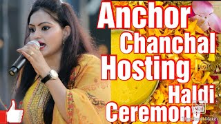 Anchoring in Haldi ceremony || Best wedding Emcee ||Anchor chanchal|☺️
