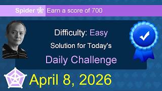 Microsoft Solitaire Collection: Spider - Easy - April 8, 2026