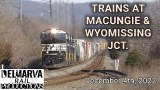 Trains at Macungie and Wyomissing Junction - December 4th, 2022