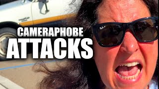 Cameraphobic Karen ATTACKS Man For Using A CAMERA In PUBLIC
