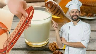 Mix these 3 ingredients! Will stand for hours! -Milk, honey and raisins - be king