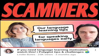 FAKE POLYGLOT SCAMMERS LINDIE BOTES AND LANGUAGE COME UP FAKING AND EDITING THEIR VIDEOS