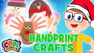 🖐⛄HANDPRINT CRAFTS🖐⛄Christmas Crafts with Crafty Carol ⛄Crafts for Kids ⛄Christmas Crafts