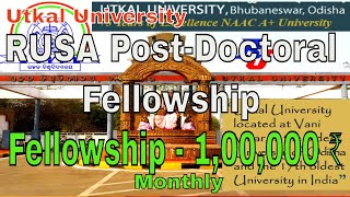 RUSA Post-Doctoral Fellowship l Utkal University l Bhubaneswar l Researchersjob