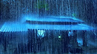 Rain Sounds For Sleeping - 99% Instantly Fall Asleep With Rain And Thunder Sound On Roof At Night