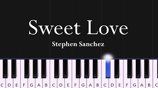 Stephen Sanchez - Sweet Love (piano tutorial)