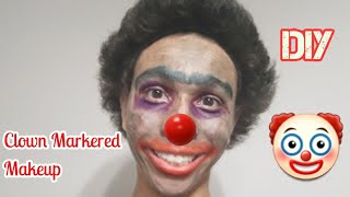 DIY Markers Clown Makup
