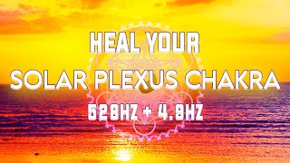 SOLAR PLEXUS CHAKRA HEALING | 528HZ + 4.9HZ THETA BINAURAL FREQUENCY FOR MEDITATION & LUCID DREAMING