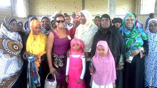 Angela Howell in zanzibar with the women of  W.D.S (women defense system )