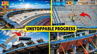 Camp Nou Construction Milestone: Extended Ring Structure Revealed