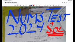 NUMS PAPER 2024 PHYSICS PORTION SOLVED