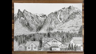 Live With Earth Codru Verde - Busteni Wall Rui Vasques Drawing (Padure Verde)