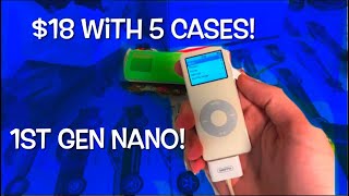 iPod Nano 1st Gen with 5 Cases for $18!