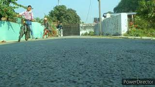 Riding bicycle