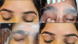 Thick to medium shape eyebrow threading/ Eyebrow threading for begging/ Eyebrow threading