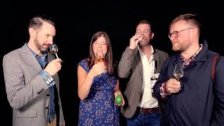 Neil Ridley, Becky Paskin, Jonathan Cornthwaite and Joel Harrison taste grain whisky