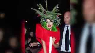 Lady Gaga embodies festive spirit in a Christmas tree-inspired look as she performs at Capital's