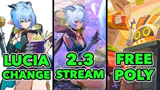 [ZZZNews] HUGE LUCIA CHANGES! 2.3 LIVESTREAM EARLY! EMERGENCY POLYCHROME REWARDS! -Zenless Zone Zero