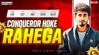 Conqurer Top 50 Done Top 20 Possible Today ? | BGMI LIVE | CRAZY GAMING #bgmi #bgmilive #shortslive