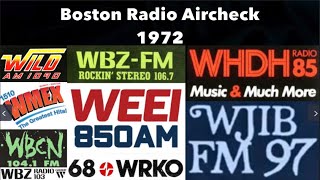 Boston Radio Station Montage Aircheck - WBZ, WBZ-FM, WROR, WEEI, WEEI-FM, WILD, WVBF, WHDH - 1972