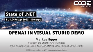 State of .NET Excerpt - OpenAI in Visual Studio