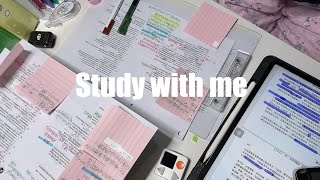 STUDY WITH ME 2hrs | Background noise,no music,no break | ASMR | real time｜motivation