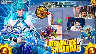 🔱 4+ STREAMER POV [ YOUTUBER SQUAD ] Vs SHAANDAR & 4 X-SUIT RICHEST PLAYERS CHALLENGED ME - BGMI🔥