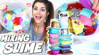MIXING OLD SLIMES // SLIMESMOOTHIE | SoCraftastic VLOGS