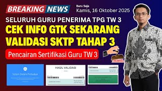 Alhamdulillah, good news today. Getting ready for SKTP Phase 3 Validation for TPG Quarter 3 Disbu...