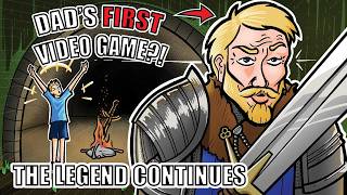 My Dad's STILL Beating Dark Souls As His FIRST Video Game Ever!