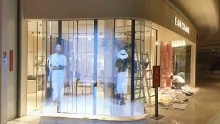 Customized curved transparent LED display for retail store advertising led screen
