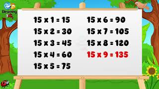 Table Of 15 | Learn Multiplication Table | Table For Kids | Kids Table | E-Learning Studio