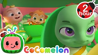 Wheels on the CRAZY Bus!! 🚌 CoComelon - Animal Time | Nursery Rhymes for Babies