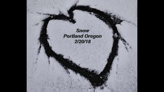 Portland Oregon Snow 2/20/18