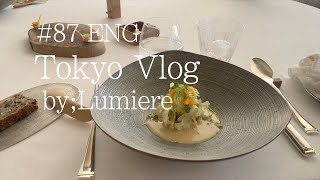 Vlog#87ENG【おうちランチ箱寿司、vegan marshmallooowケーキ・マダム・ドリュックチョコレート・EATALYでお買い物・エステールでランチ・コーデ紹介etc..】