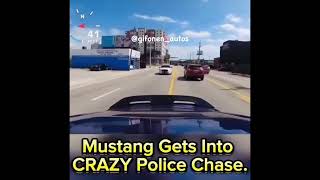 Mustang playing around in police chase #policechase #mopar