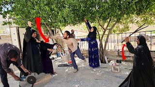 An old woman's fight with Agha Mohammad Zalim and his second wife after destroying the wall