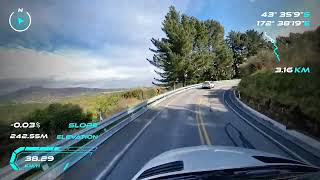 Driving Down Dryers Pass Road towards Cashmere Hill in New Zealand