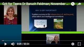 Grit for Teens Dr  Baruch Feldman; November 2017 0