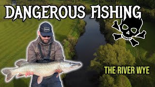 A DANGEROUS DAY! Fly Fishing For Pike | River Wye
