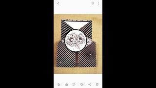Diagonal Double Gate Fold card using Pattern Paper