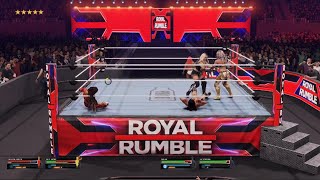 WWE 2K25 video clip i got eliminate in the final 3 in womans royal rumble