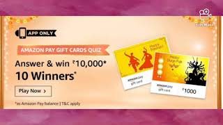 Amazon Pay Gift Cards Quiz, Amazon Pay Gift Cards Quiz Answers Win Today – Hey Friends Here Are All