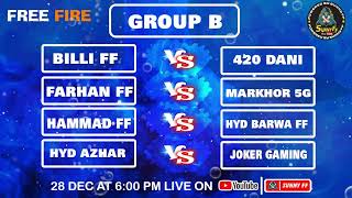 Upcoming FFCT GROUP B MATCHES || SUNNY FF #gamingvideos #garenafreefirelive #freetournament