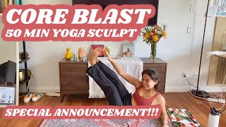 03/12/21 Tiana 50 Minute CORE BLAST Yoga Sculpt (no equipment needed/at-home workout)
