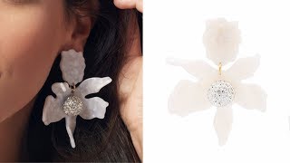 DIY POLYMER CLAY CRYSTAL FLOWER EARRINGS ( LELE SADOUGHI INSPIRED )